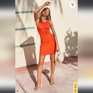 Lulu's Essential Spice Red Orange Bodycon Dress XS